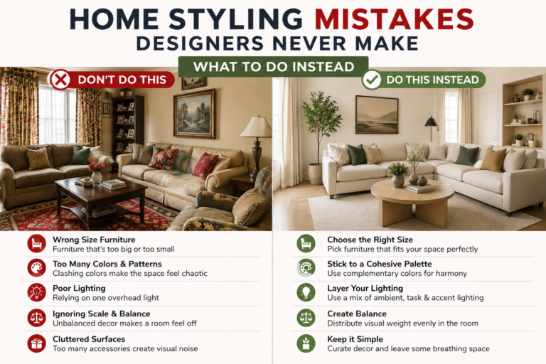 Home Styling Mistakes Designers Never Make | What to Do Instead